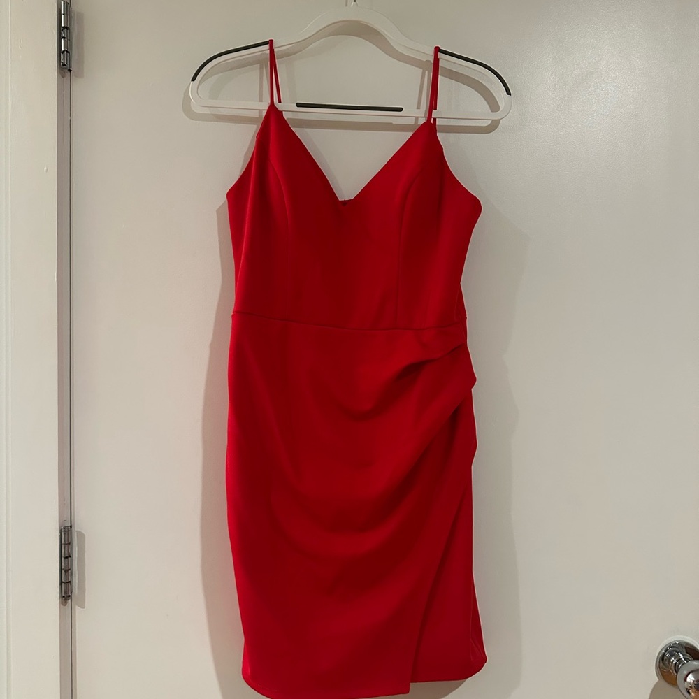 B. Smart Vibrant Red Mini Dress
